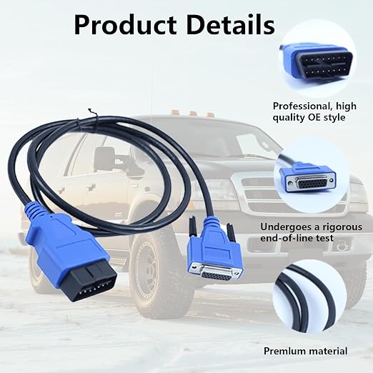 【2026 Updated】 493113 OBD2 Diagnostic Cable 16-Pin Adapter Compatible with Nexiq USB Link 2 & 3 for J1962 Vehicles - Fits Ford GM Dodge Volvo Mack Isuzu Hino and More