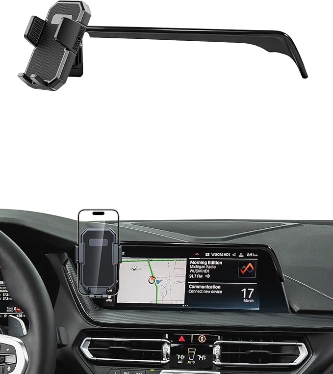 PZK Car Phone Holder for BMW 3 Series 2019-2022/ BMW 4 Series 2021-2023/ BMW 2 Series 2022-2024 Accessories 10.25-Inch Screen Fixed Clip Magnetic Auto Lock Car Phone Mount 360° Rotation Phone Cradles