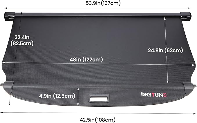 Cargo Cover for Hyundai Tucson 2022-2026, Retractable Trunk Cover Privacy Shade for 22-26 Hyundai Tucson (Carbon Fiber Leather)