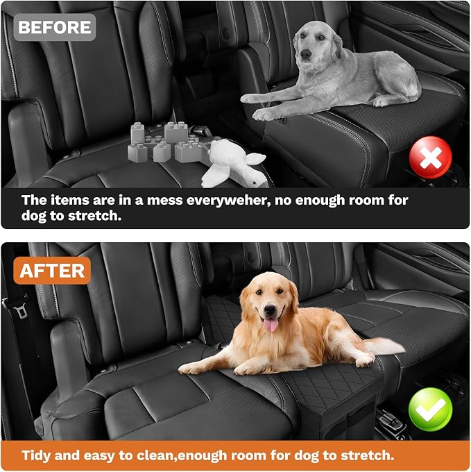 Shademax Car Seat Organizer for Subaru Ascent 2019-2025 2026 Accessories, Ascent Backseat Organizer Car Console Organizer for Kids Toys, Baby Supplies, Dog Toys, Travel Storage Box