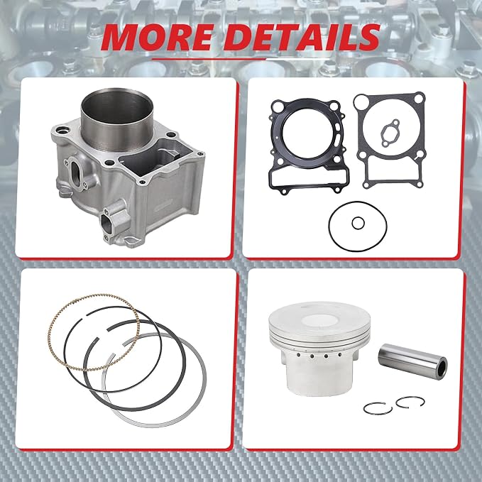1Set 5GH-11310-00-00 Cylinder Piston Gasket Kit Fits For YFM400/Grizzly 400 | Replace 5GH-11631-00-00 3GD-12213-00-00 93210-89447-00