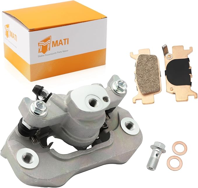 M MATI Rear Left Brake Caliper & Sintered Pad Kit for Honda Pioneer 1000 Talon 1000 1000X 1000R SXS1000 2016-2023 with Sintered Pad Kit 43150-HL4-A01 43150-HL6-A01