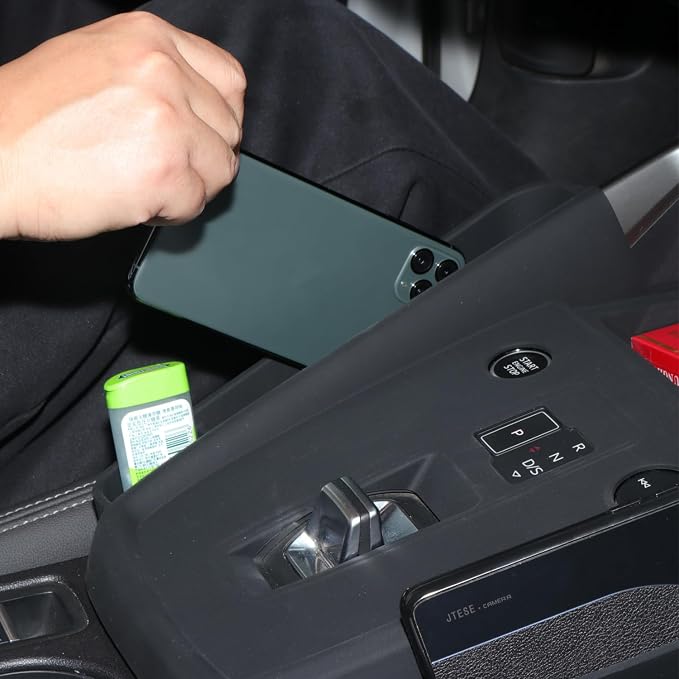HIGH FLYING Car Accessories for Audi A3 2022-2024 Center Console Gear Shift Panel Silicone Rubber Overlays Protector Cover Organizer Storage Box 1PC