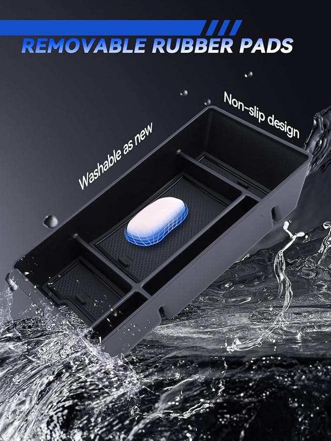 for C300 Center Console Organizer 2022-2025 2026 Mercedes C Class W206 Accessories Armrest Tray Middle Storage Box Insert Container Durable ABS Plastic