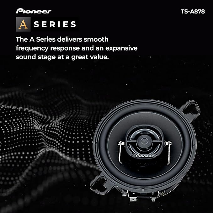 PIONEER A-Series TS-A878 3.5” 2-Way Speakers (Pair) – 60W Max, Balanced Sound + Smooth Treble, Great Stock Replacement, Easy Installation