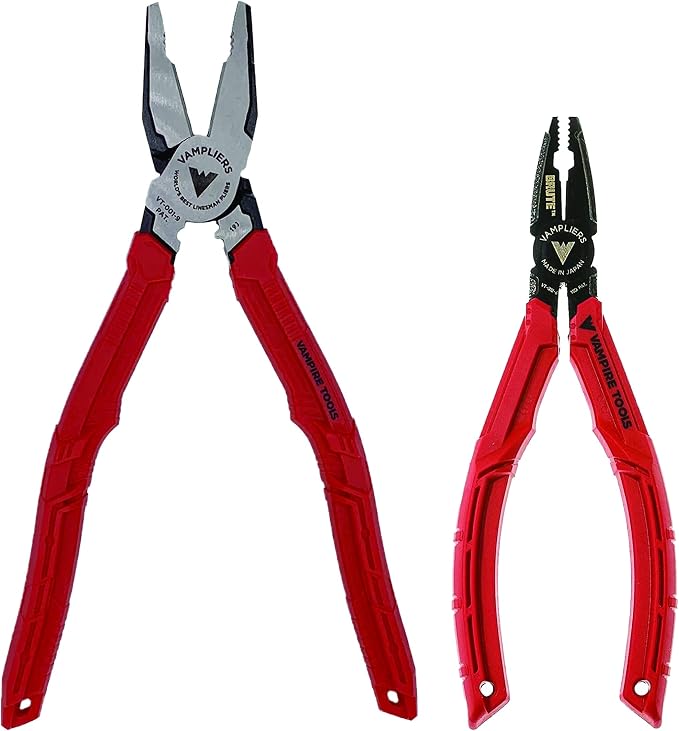 VAMPLIERS VT-001-9 9" LINEMAN'S PLIERS + VAMPLIERS BRUTE VT-002-6 SCREW EXTRACTION PLIERS