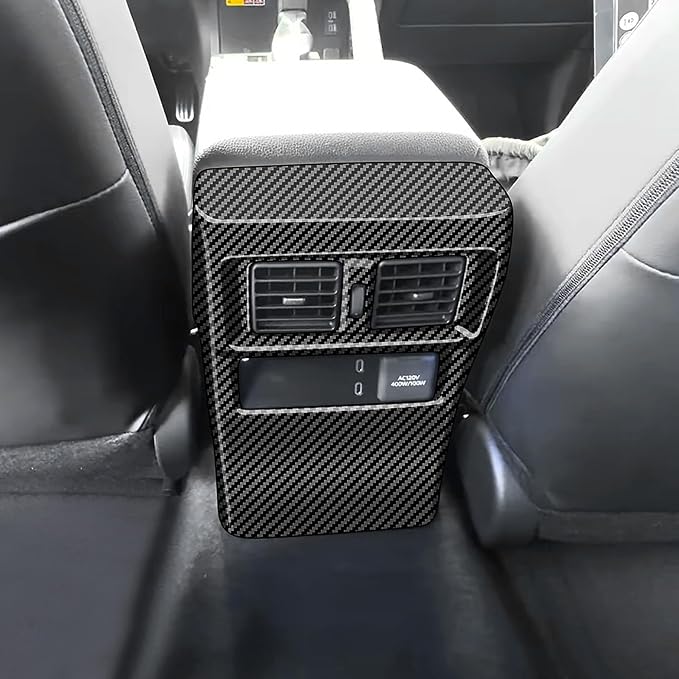 Rear Vent Decor for Toyota 4Runner 2025 2026 Interior Accessories (NOT Fit TRD Pro/TrailHuner) Anti-kick Vent Cover Center Consoles ABS Trim (Carbon Fiber, Rear Vent Cover)
