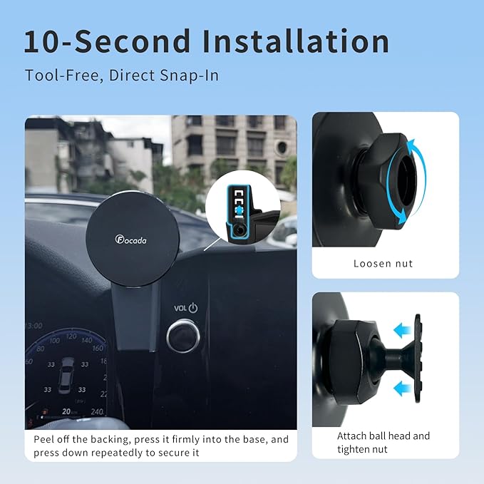 Car Phone Holder for Toyota Camry 2025–2026, Specific MagSafe Magnetic Phone Mount, Dashboard Cell Phone Holder for 12.3-Inch Touchscreen, Strong Magnets for iPhone (Not Fit 8-Inch Screen)