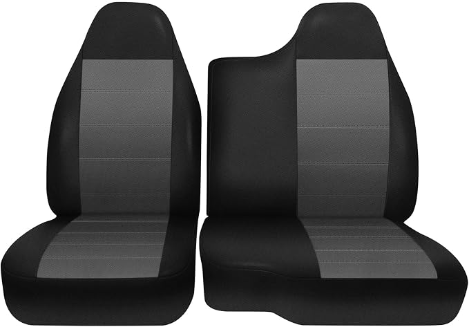 SAPUBK Custom-Fit Front Seat Covers Without Console Replace for 1998-2003 Ford Ranger XL Regular Cab 60/40 Split, Knitted Fabric Composite Soft Foam Lining Airmesh Breathable Seat Cover Cushion