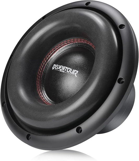 Seventour 10" 1200W Max Power Dual 4 Ohm Car Subwoofer,Dual Voice Coil High-Strength Dual Magnets,Foam Surround for Vehicle Stereo Sound System (10" - Dual 4 Ohm)