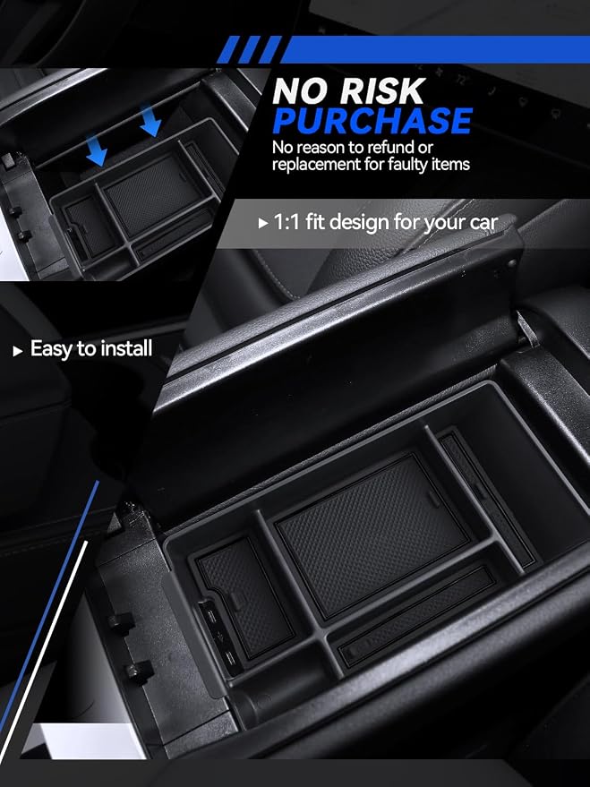 for C300 Center Console Organizer 2022-2025 2026 Mercedes C Class W206 Accessories Armrest Tray Middle Storage Box Insert Container Durable ABS Plastic