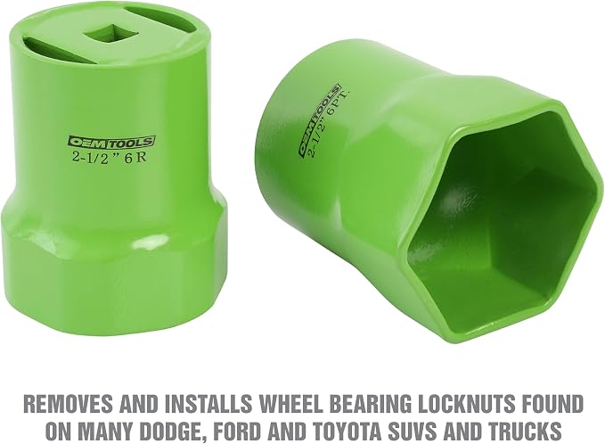 OEMTOOLS 37385 7 Piece Wheel Bearing Locknut Set, Remove and Install Wheel Bearing Locknuts, for Use with Many Dodge, Ford, and Toyota SUVs and Trucks