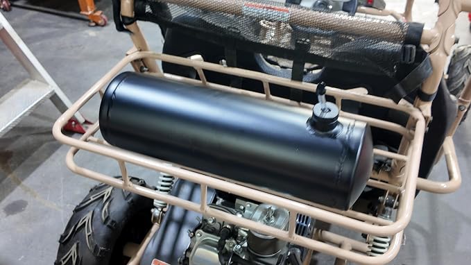 High quality Black Go Kart Gas Tank Fuel Tank Aluminum Cylinder 6 x 20" Center Fill 2.2 Gallon minibike gas fuel tank For Golf Cart ,Motorcycle ,Dune Buggy ,mini bike ,go kart performance part