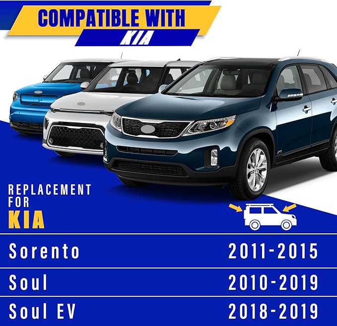 3 wipers Replacement for 2011-2015 Kia Sorento/2010-2019 Kia Soul/2018-2019 Soul EV, Windshield Wiper Blades Original Equipment Replacement - 24"/20"/11" (Set of 3) U/J HOOK