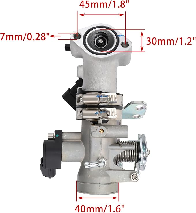 WOOSTAR Motorcycle Fuel Injection Throttle Body Replacement for GY6 Engine 169cc 170cc EFI Jonway GTX 250 EFI 200