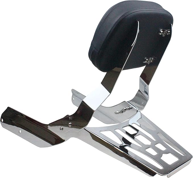 YHMOTO Passenger Sissybar Backrest with Luggage Rack Fits for Honda VTX 1300 1800 N/R/S Models 2002-2008 (Chrome)
