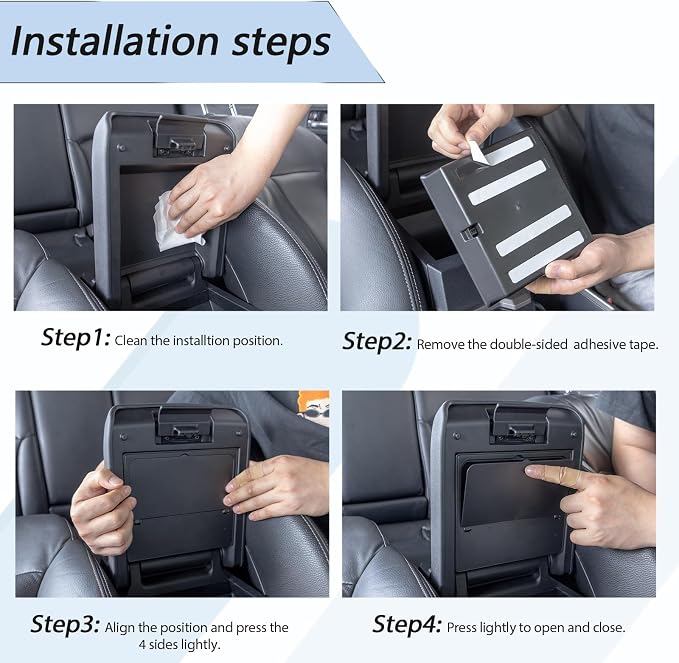 JDMCAR 2PCS Hidden Storage Box and Glove Box Organizer Compatible with 2025 2026 Toyota 4Runner Accessories