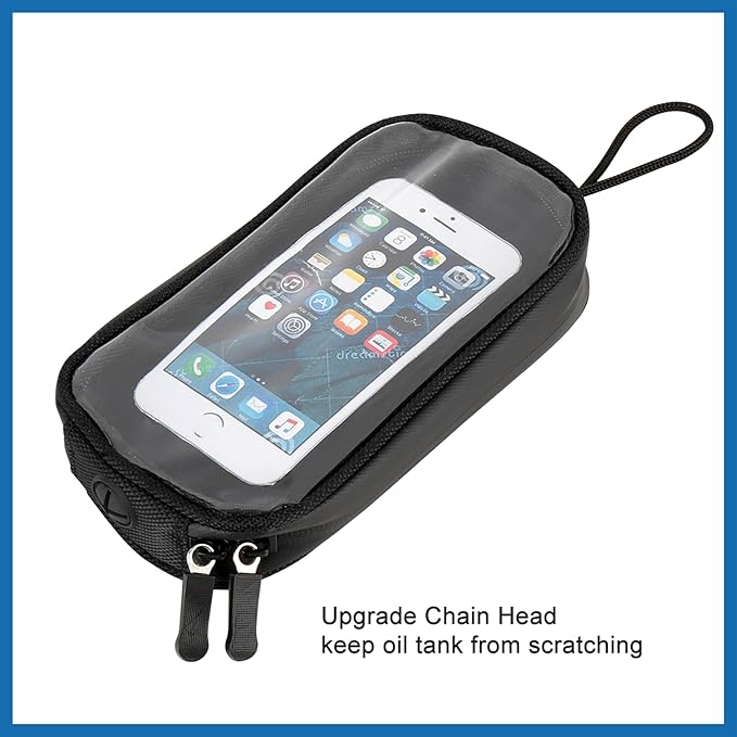 Universal 7 Inch Magnetic Tank Bag Phone Holder Case Saddlebag Faux Leather Waterproof for Motorbike Item Replacement