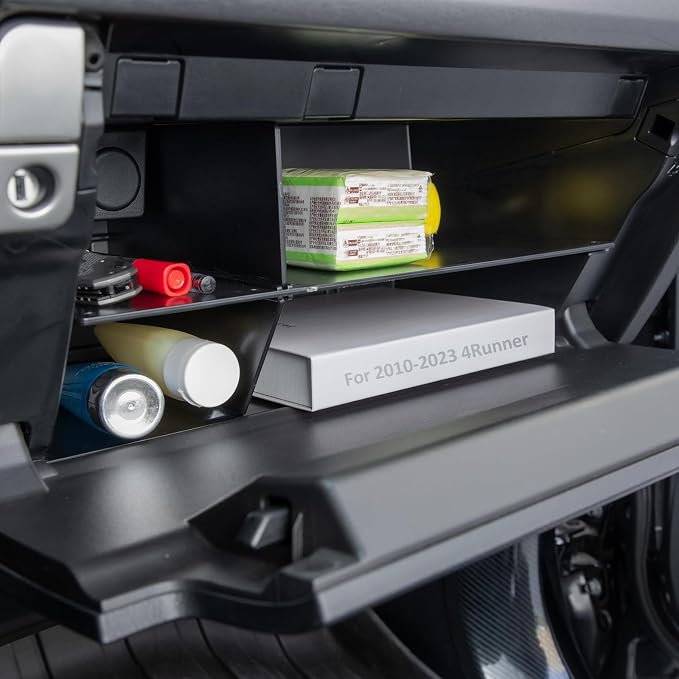 JDMCAR Glove Box Organizer and Gear Shift Organizer Tray Compatible with Toyota 4Runner Accessories 2010-2024