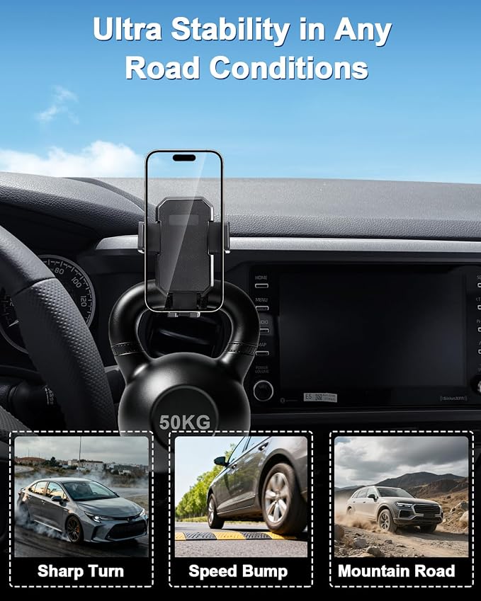 PZK Car Phone Mount for Toyota Tacoma 2016 2017 2018-2022 2023 Accessories Custom Air Vent Car Phone Holder Auto Lock Hands Free 360° Rotation Cell Phone Automobile Cradles