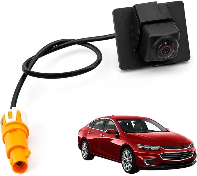 Backup Camera Compatible with Chevy Malibu 2023 2024 1.5L 4Cyl, Rear Camera Reverse Parking Assist Installation Monitor Systems (Camera with Bracket)
