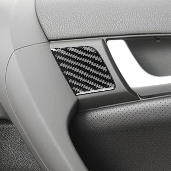 Black Soft Carbon Fiber car Interior Passenger Door Decoration 1/Piece Decorative Sticker Suitable for Acura TSX 09-14 Carbon Fiber car Interior