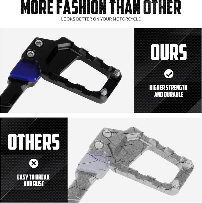 Motorcycle Mid Control Kit Footpegs Linkage Lever Set Fit for Harley Softail Low Rider FXLRS 2020-2025 FXLRST 2022-2025 Street Bob FXBB 2018-2025 (Blue)