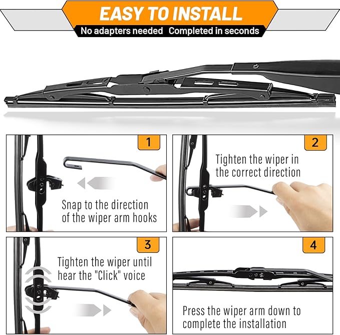 AUTOBOO 22"+22" Windshield Wipers Replacement for GMC Sierra 1500 2500 3500 HD 2019-2025-Original Factory Quality Wiper Blades (Pack of 2)