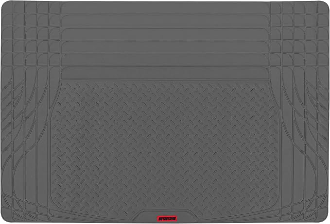Motor Trend FlexTough™ Contour Heavy Duty Rubber Car Floor Mats with Cargo Liner - All Weather Full Set Front & Rear Floor Mats fits Most Cars Truck SUV, Automotive Floor Mat