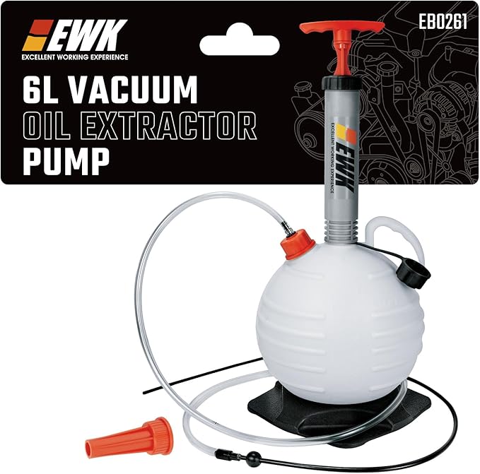 EWK 6L Vacuum Oil Extractor Pump, Portable Fluid Extractor Oil Change Pump for Automotive, Marine Boat, Jet Ski, Fast Oil Change & Quick Drain Fluid Transfer Pump