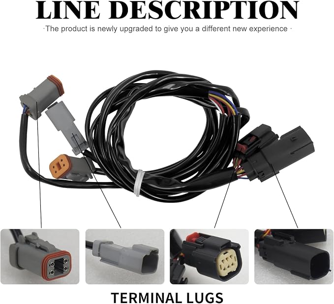 Rear Fender Fascia Extension with LED Running Brake Turn Signal Light Set Fit For Harley Touring Electrac Glide Road King Road Glide Street Glide 2014-2023(Black Lens)