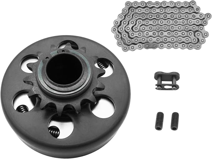 Go Kart Centrifugal Clutch 1" Bore 14 Tooth and #40/41/420 Chain Fit for Go Kart, MiniBike, Lawnmower, Mini motorcycles, 212CC 6.5-8HP Engines performance Parts, Up to 2300 RPM.