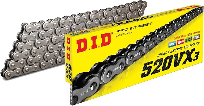 D.I.D 520VX3-96 520VX3 Steel X-Ring Chain 96 Link