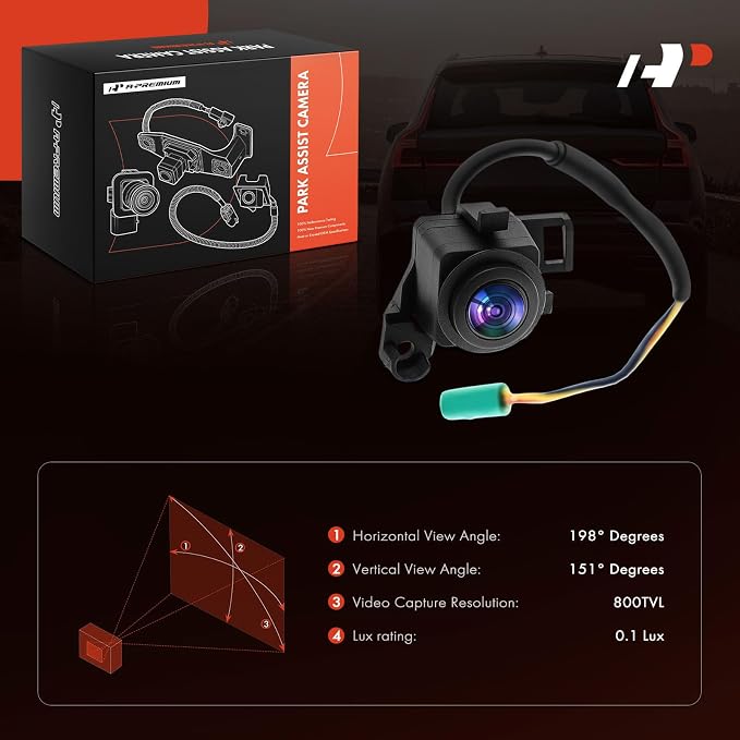 A-Premium Rear View Backup Camera Compatible with Toyota | Parking Camera for Camry 2020-2023