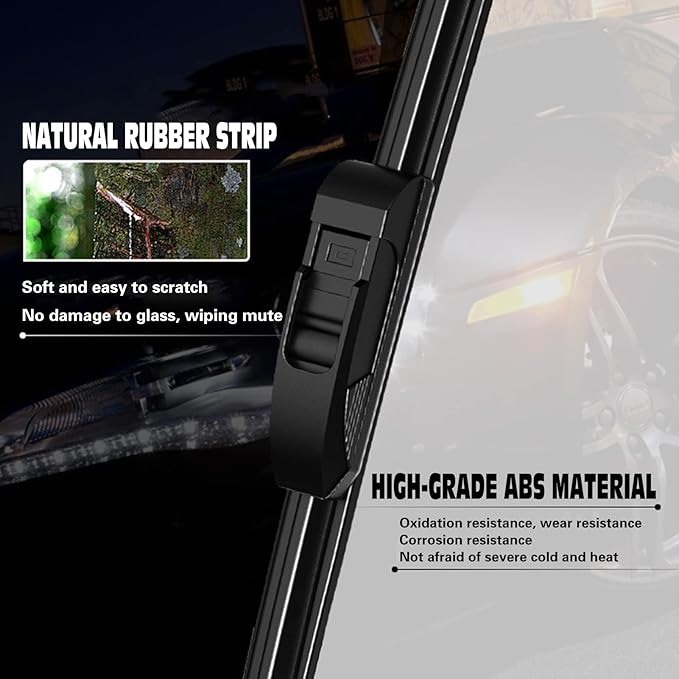 Replacement for Mercedes-Benz C300 2015-2019,C43 AMG 2017-2019 Silent Wipers -FAPIUO Front Windshield Wipers 22"+22" Blade Set (2 Pack）