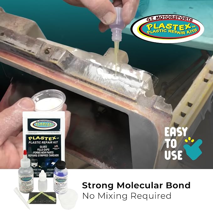 Plastex Plastic Repair Kits - Easily Glue, Repair or Remake Broken Plastic, Fiberglass, Wood & More! (Standard Gray Kit)