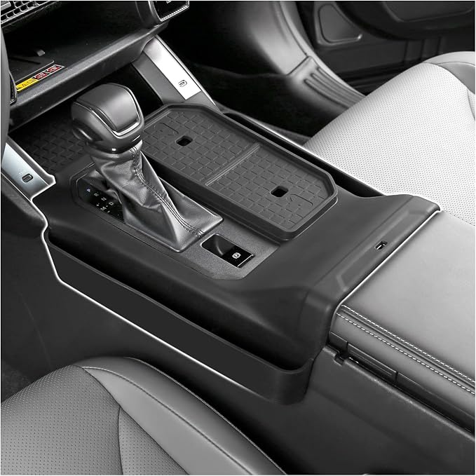 SXCY for 2026 Toyota RAV4 Gear Shift Panel Cover Silicone Central Control Trim for 2026 Toyota RAV4 Accessories Front Console Shift Panel Protector w/ 2 Side Pockets w/Anti-dust Protective Mat