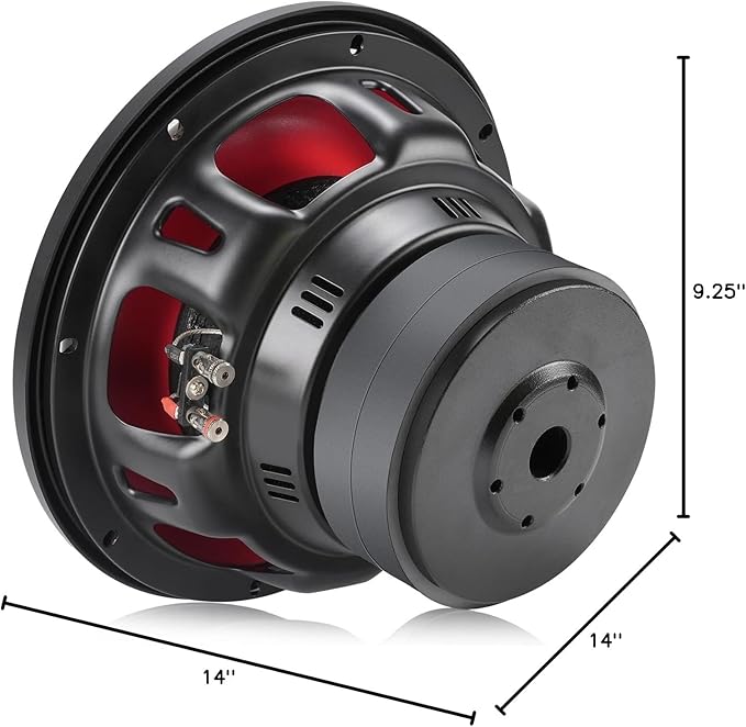 Seventour 10" 1200W Max Power Dual 4 Ohm Car Subwoofer,Dual Voice Coil High-Strength Dual Magnets,Foam Surround for Vehicle Stereo Sound System (10" - Dual 4 Ohm)