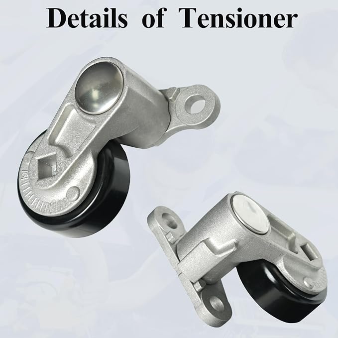 A/C Drive Belt Tensioner Kit Fits for Chevy Silverado 1500 Avalanche Express Suburban Tahoe GMC Savana Sierra Yukon Cadillac Escalade 1999-2008, P/N: 19311139, 38159, ACK040378HD