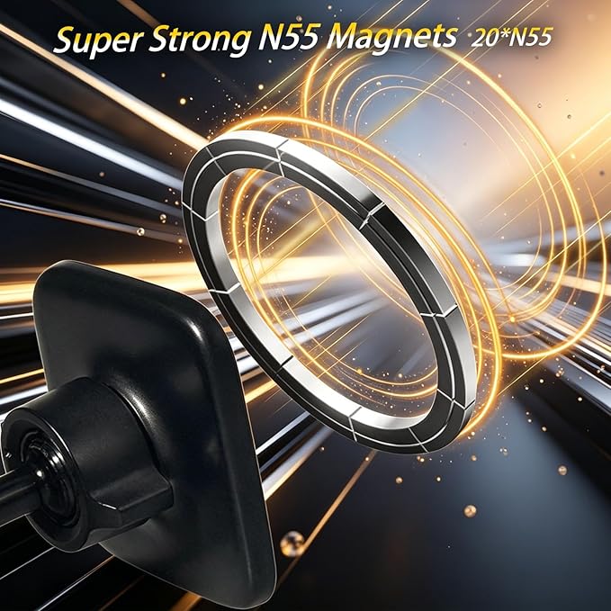 360° Rotation Magnetic Car Phone Mount for 2025-2026 BMW X3, 2024-2026 BMW X5 X6 X7 M3 i5 5 Series, 2026 M4, 2023-2026 XM iX i4 i7 M2 2 3 4 7 Series, Stable Non-Destructive Installation Accessories