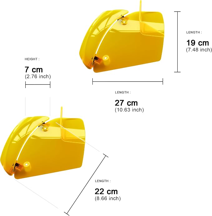 Side Wings Wind Air Deflector Fairing Fit for Harley 2024-2026 CVO Road Glide ST FLTRXSTSE 2024-2026 Road Glide FLTRX 2023-2025 CVO Road Glide FLTRXSE (Yellow)