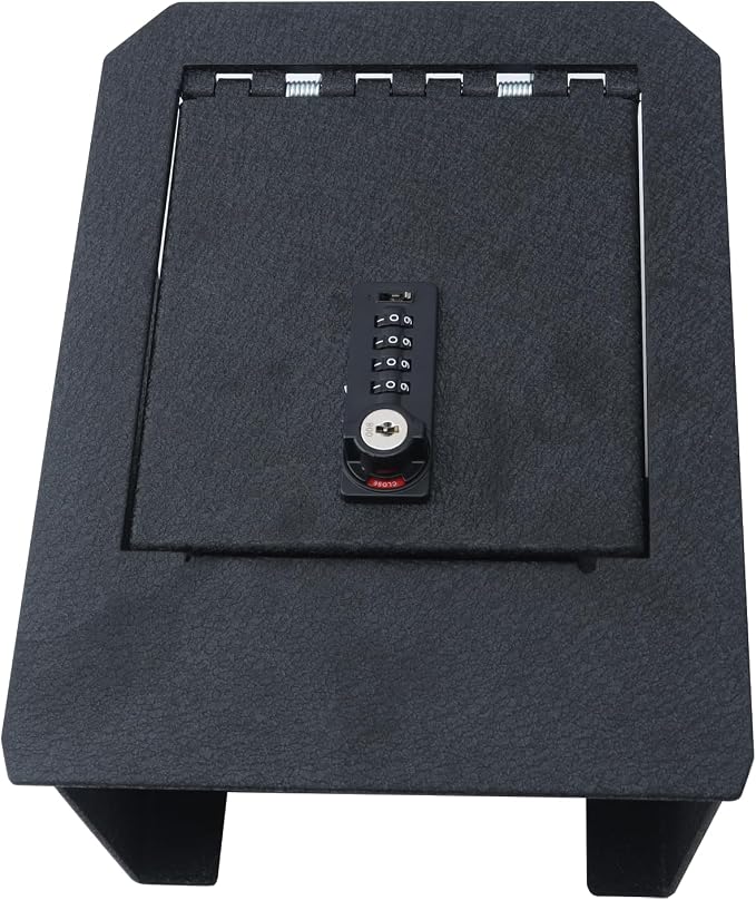 Cybertruck Center Console Safe Box - Organizer Safe Anti-Theft Box Compatible With 2024 Cybertruck Center Console Armrest Lock W/4 Digit Combo Password Lock and Keylock