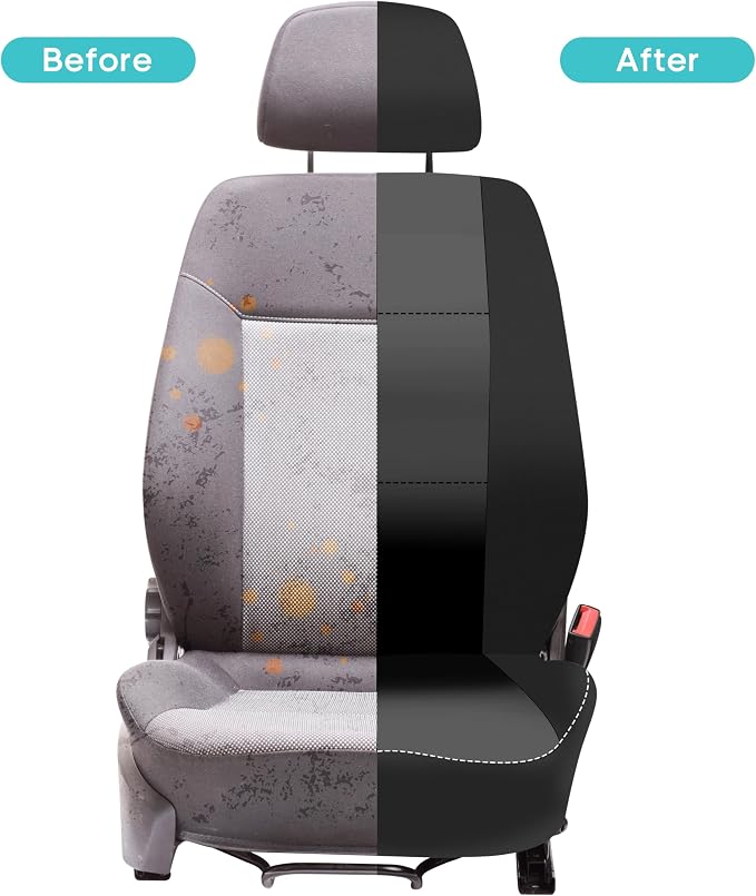 FH Group Car Seat Covers Full Set Neoprene - Universal Fit, Automotive Low Back Front Seat Covers, Airbag Compatible, Split Bench Rear Seat, Washable Seat Cover for SUV, Sedan Black