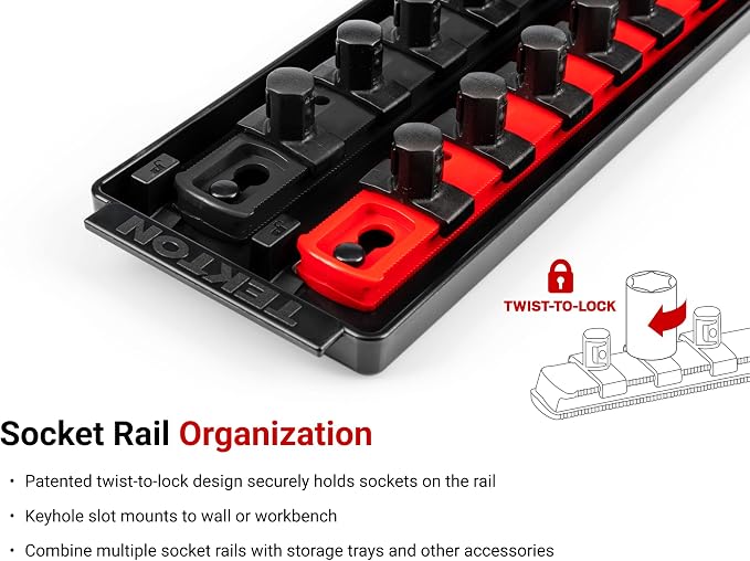 TEKTON 1/2 Inch Drive 6-Point Socket Set, 52-Piece | SHD92213