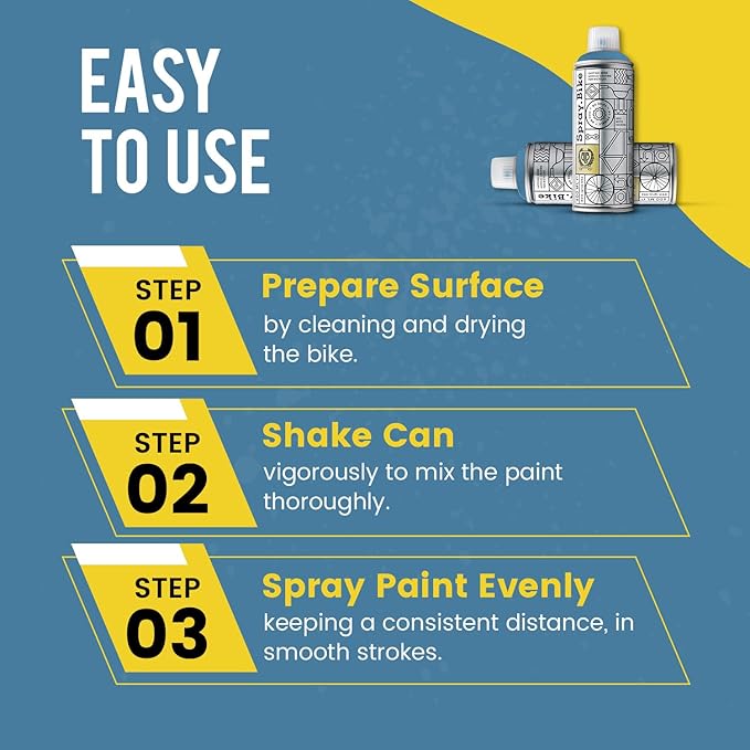 Spray.Bike Spray Paint | Designed Mainly for Bicycles | Multi-Use Acrylic Spray Paint for Metal, Plastic | High Coverage Bike Paint, 400ml, Perry