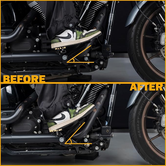 M8 Rear Brake Lever, Clutch Shift Lever for Harley, Brake Linkage Compatible for 2018+ M8 Harley Softail Low Rider S/ST, Street Bob, Makes Braking 20% Easier