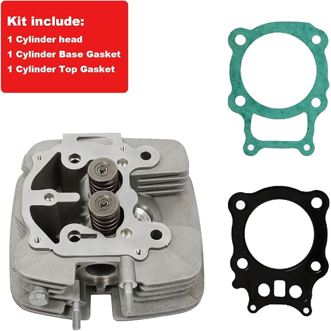 Cylinder Head and Gasket Compatible with Honda Rancher 350 TRX350 TRX350EX 2000-2006 12200-HN5-670