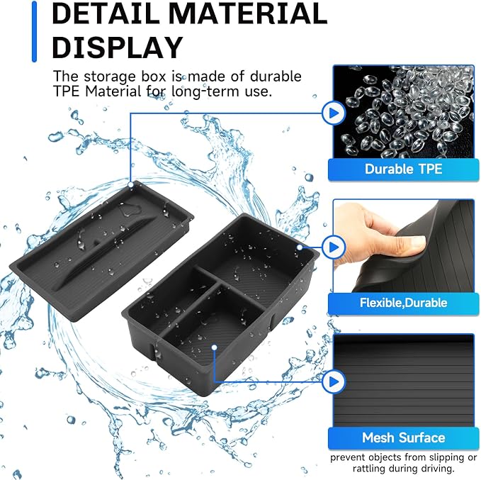 SXCY [Double-layer for 2023-2025 2026 Lexus RX350 Center Console Organizer 2024 2025 2026 RX350 RX Hybrid RX 350h/ RX 500h Accessories [Soft Silicone] Center Console Tray Middle Console Organizer