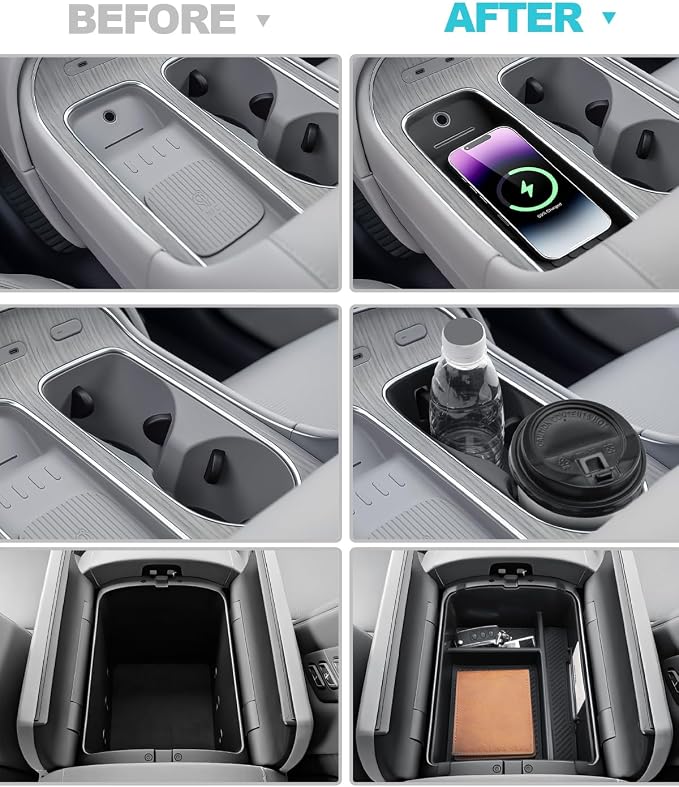 CDEFG 3Pcs for 2026 Hyundai Palisade Center Console Organizer Accessories