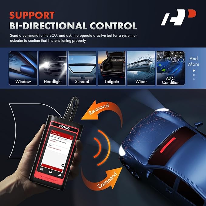 A-Premium 2025 PD100F for Ford Lincoln Mercury Full System OBD2 Scanner Diagnostic Tool, Bi-Directional Code Read Scan Tool, Full Reset (EPB/ABS/Oil/SAS/TPMS), Battery Register, with Live Data